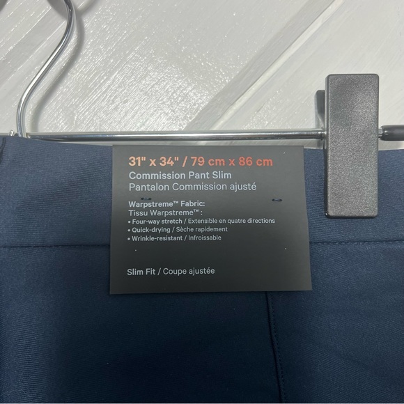 * Lululemon Commission Slim-Fit Pant 34" True Navy - Picture 3 of 4